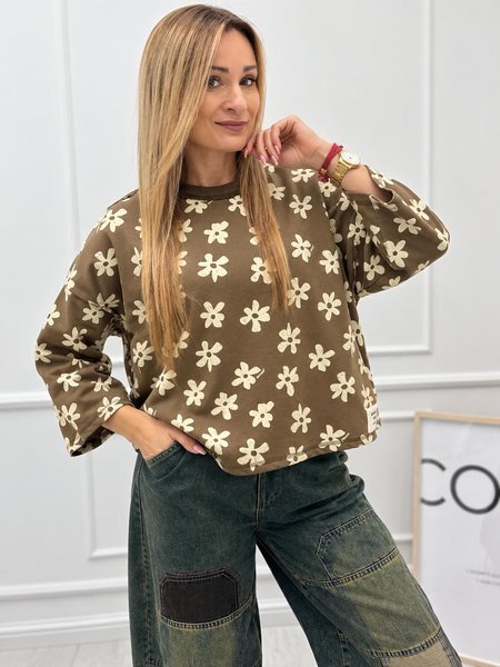 Bluza JOY Kwiatowa Radość Oliwka