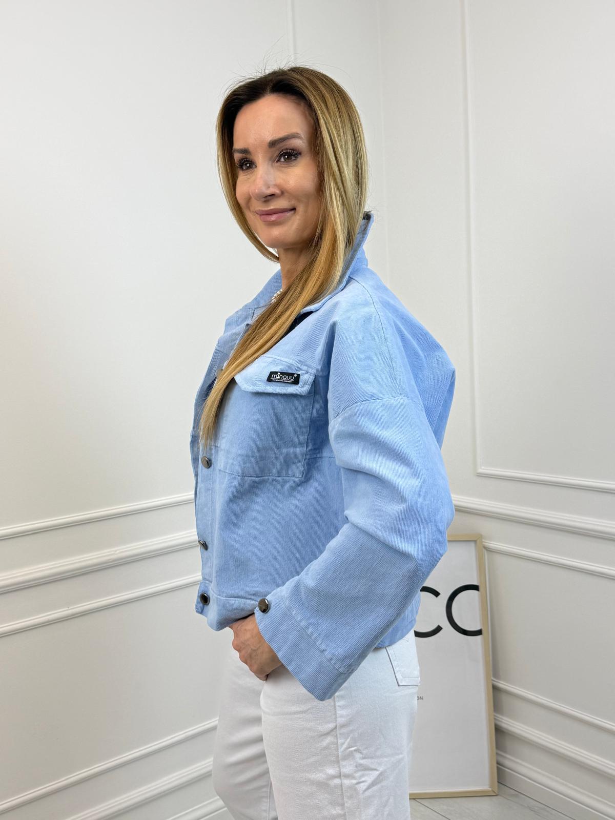 Niebieska Kurtka Katana Jeans Minouu Mimi