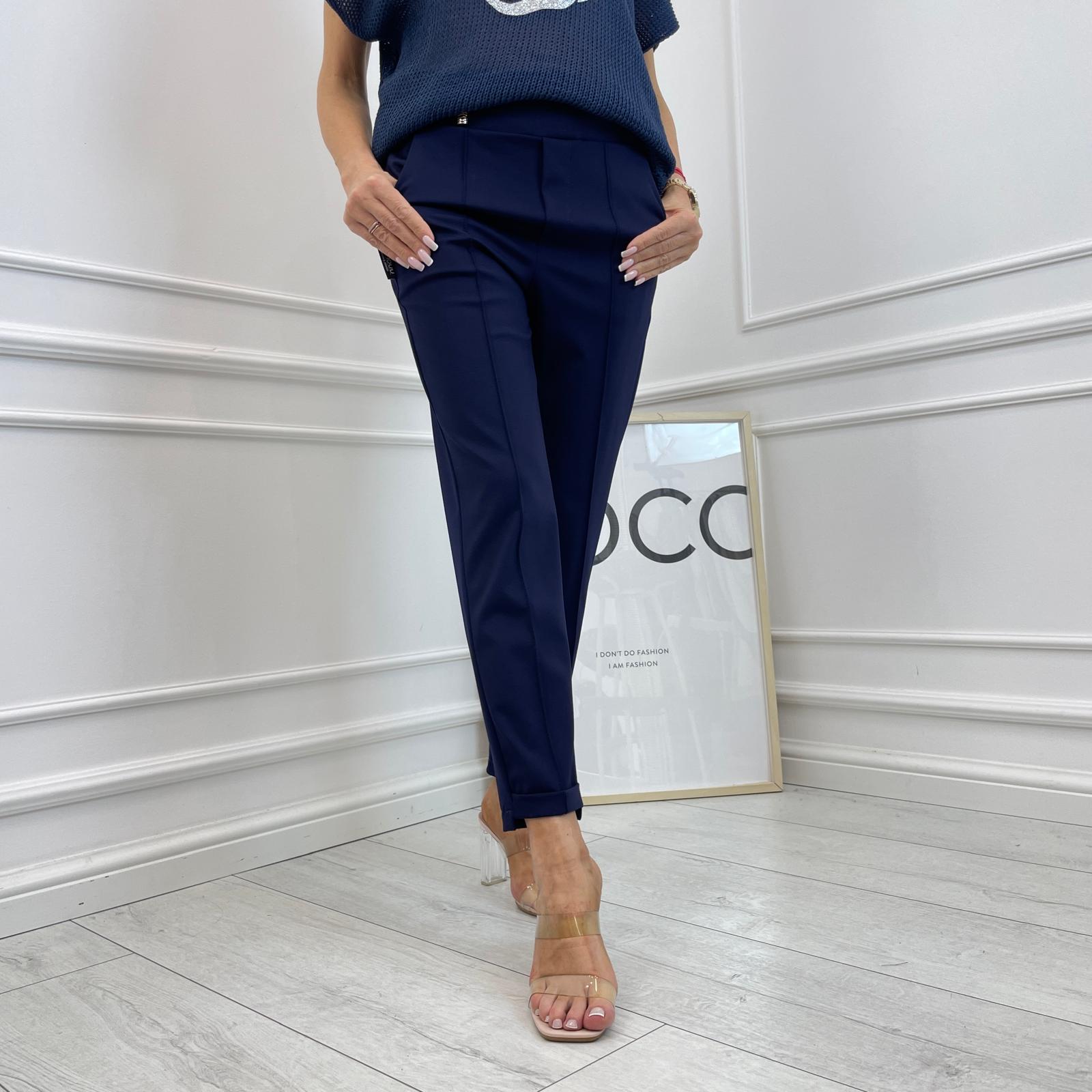 Spodnie Kanty Cygaretki Minouu Granatowe