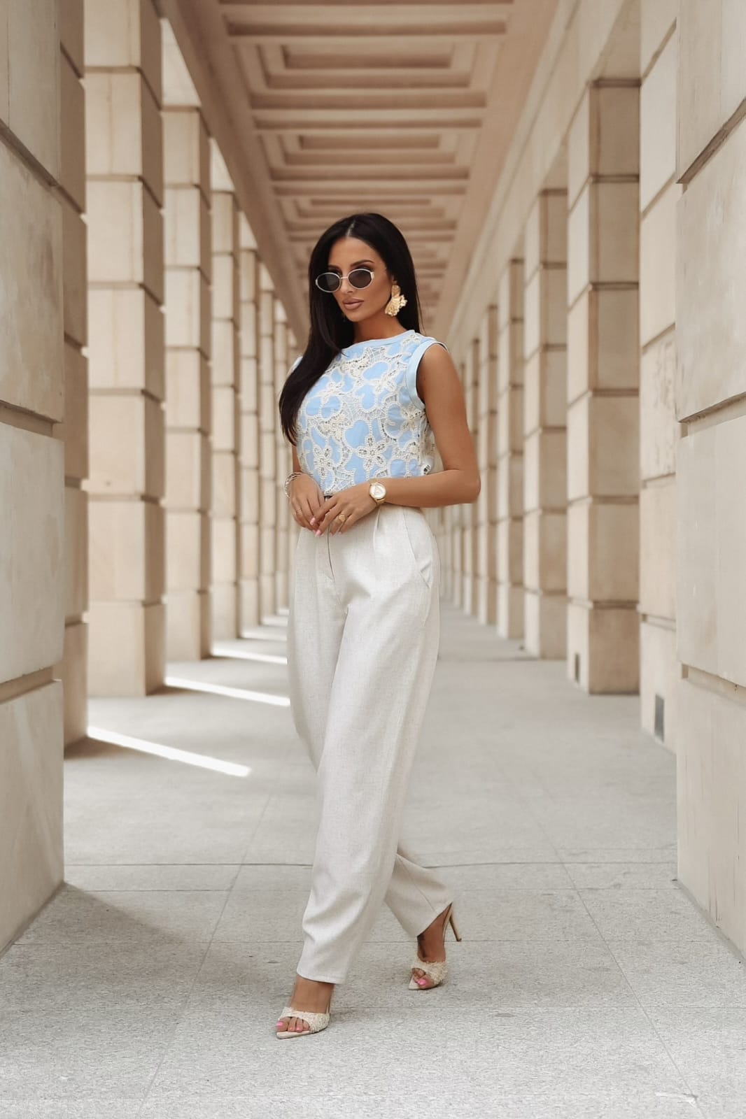 Niebieska Bluzka Top Xana