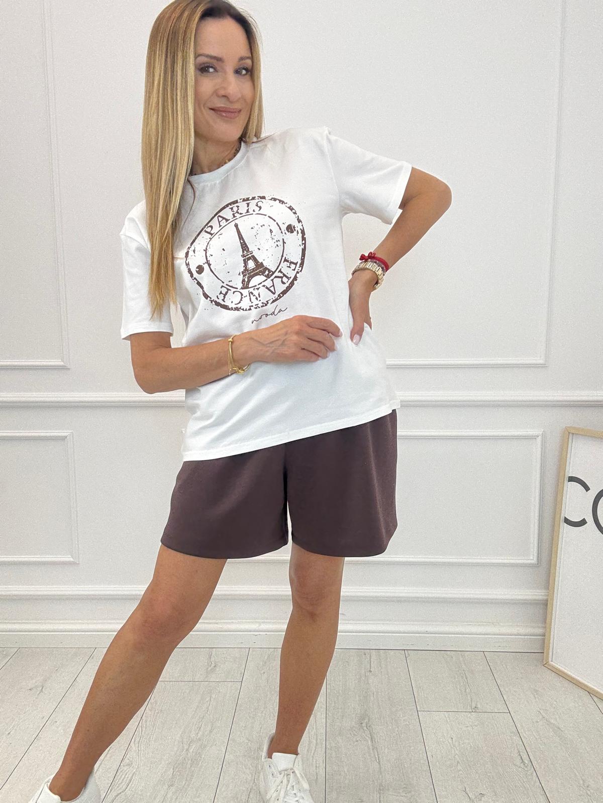 Biała Bluzka T-shirt Nooda Paris
