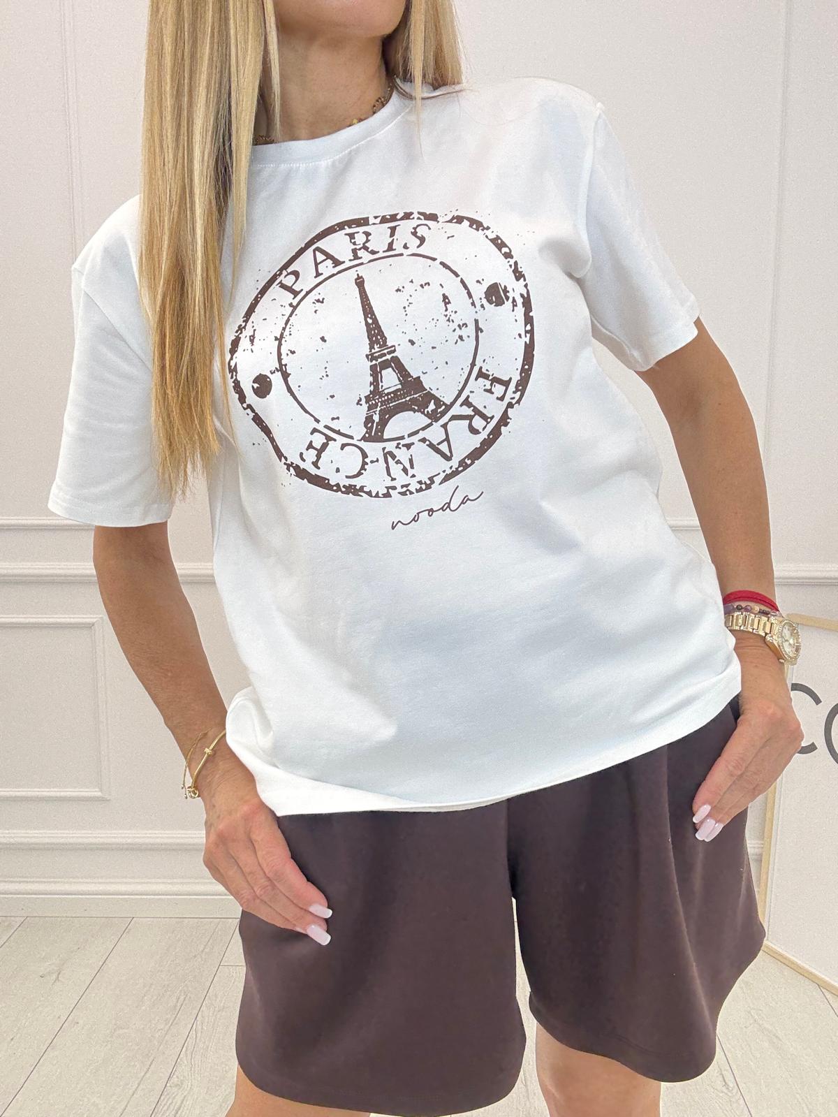 Biała Bluzka T-shirt Nooda Paris