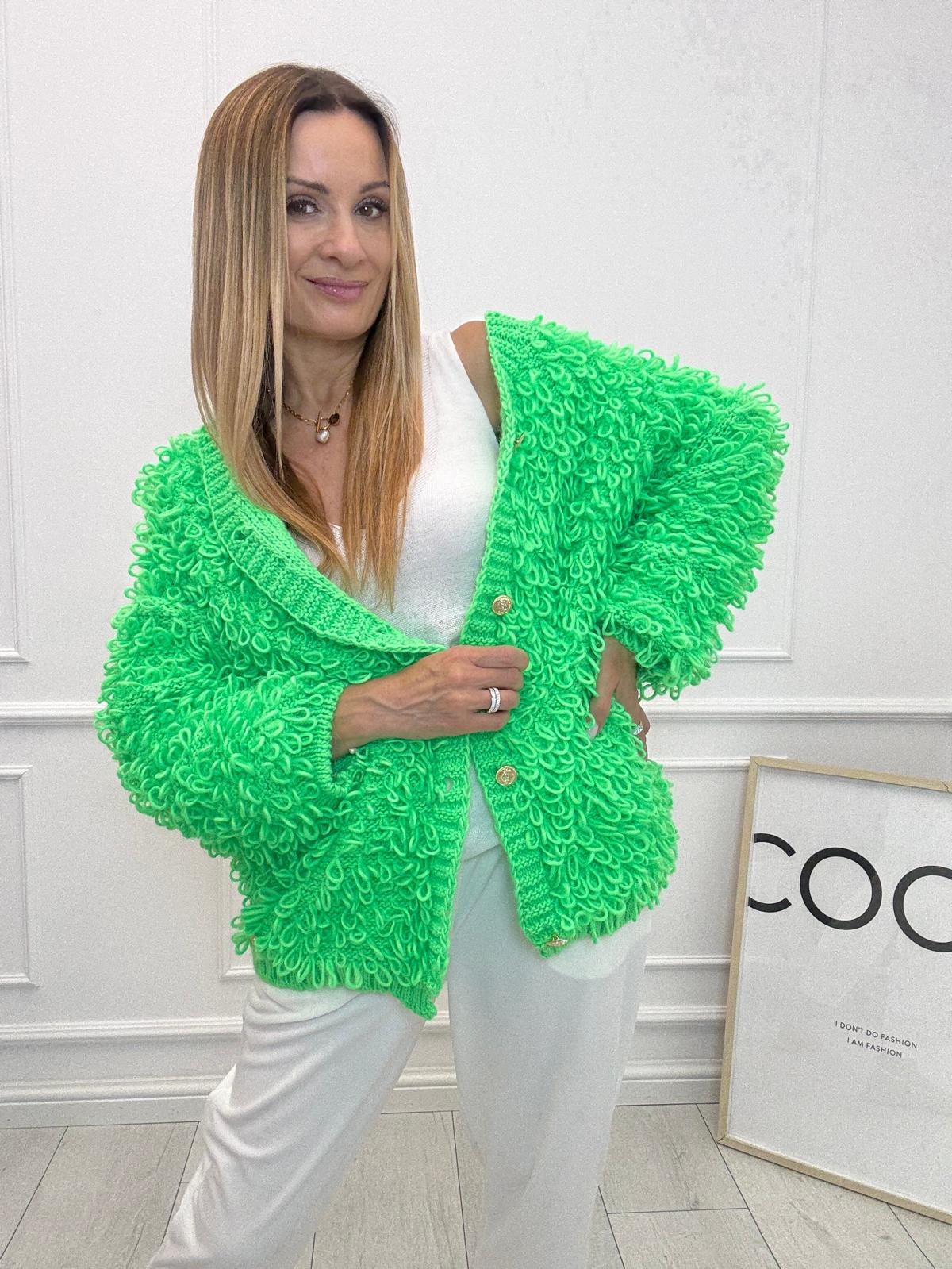 Sweter Kardigan Kaktus Minouu Zielony