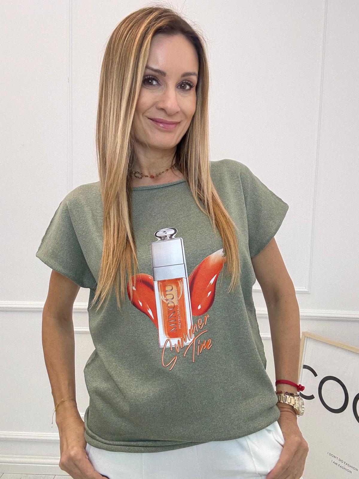 Bluzka Flora Minouu Szminka Khaki