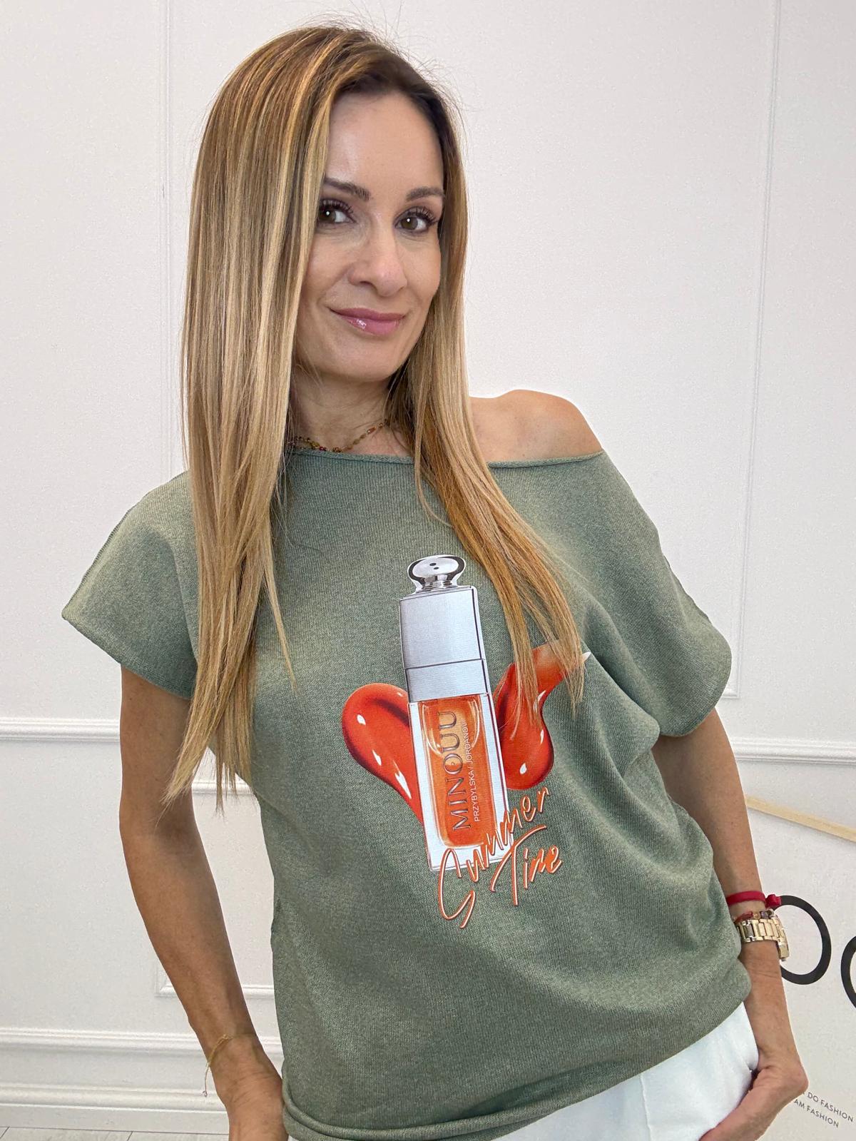 Bluzka Flora Minouu Szminka Khaki