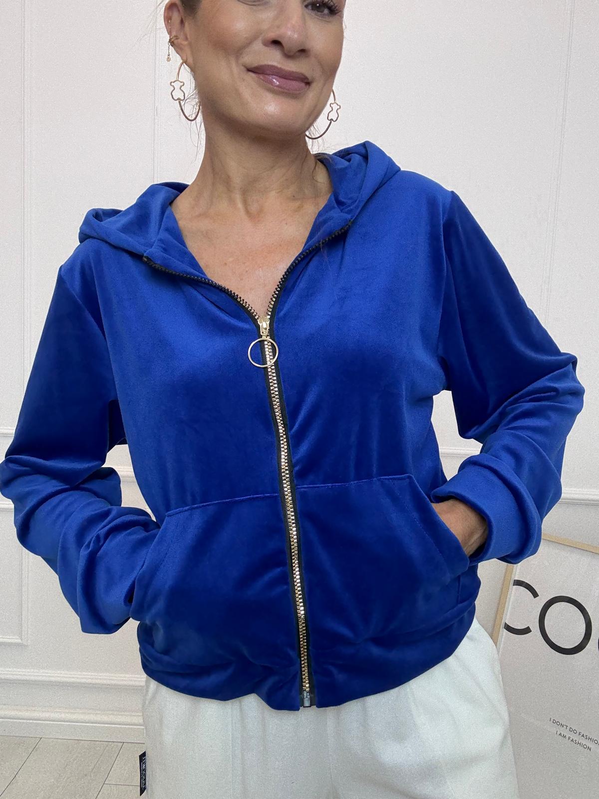 Bluza Welur Minouu Lazur