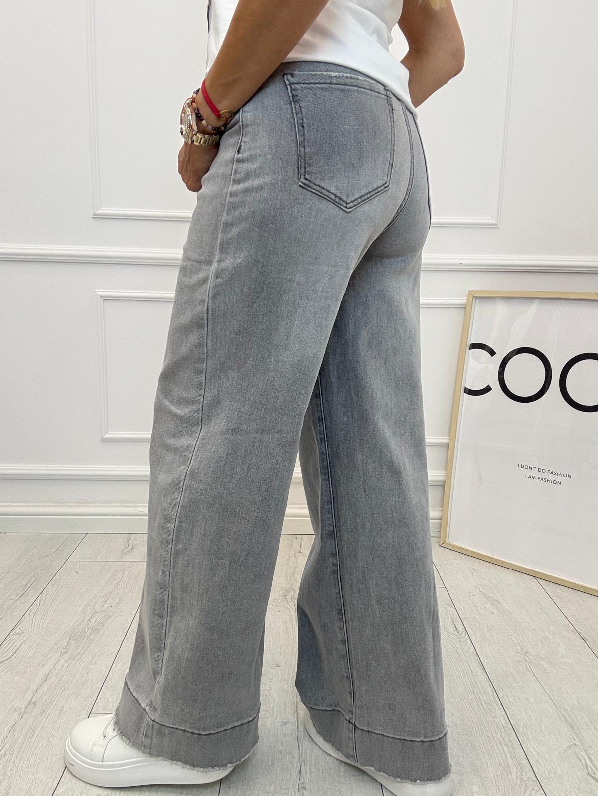 Szare Spodnie Jeans