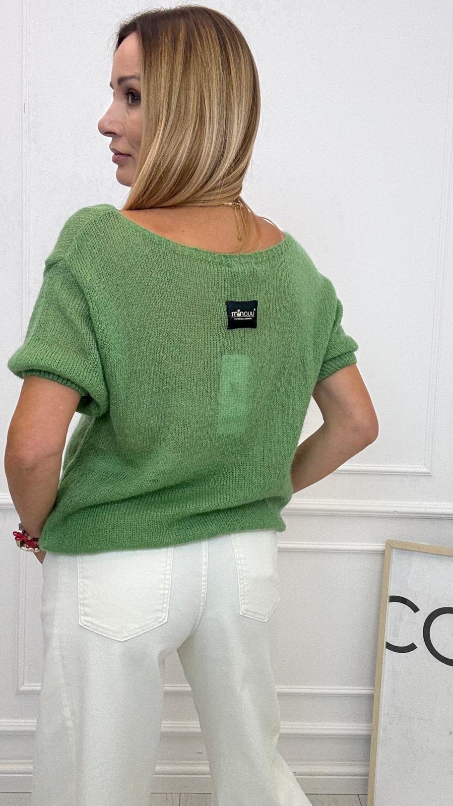   Sweter Kid Moher Minouu Zielony