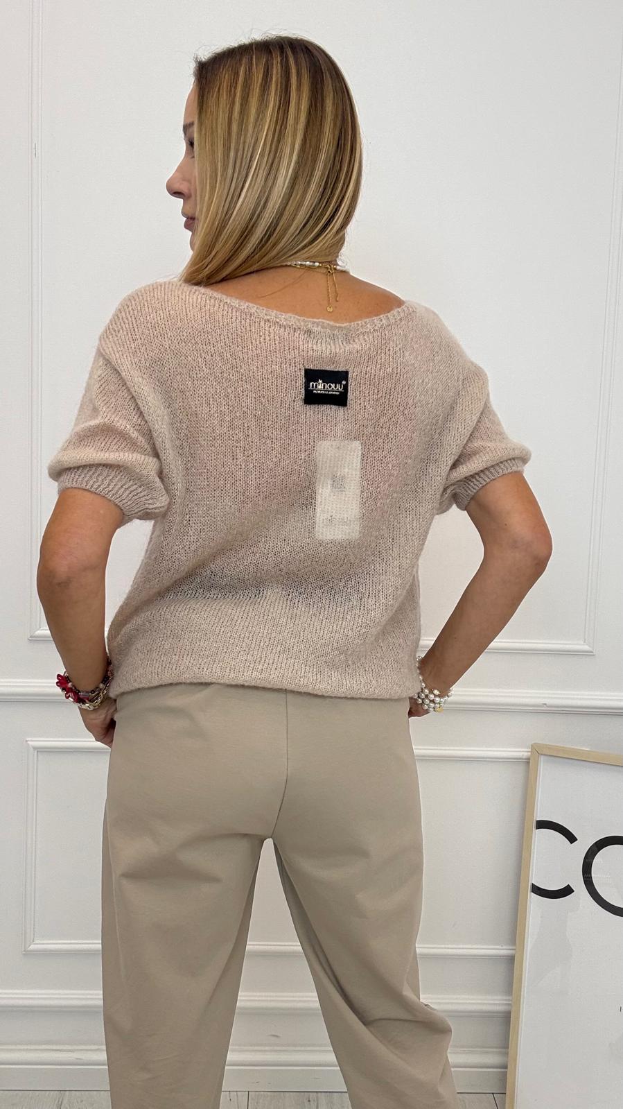   Sweter Kid Moher Minouu Beżowy