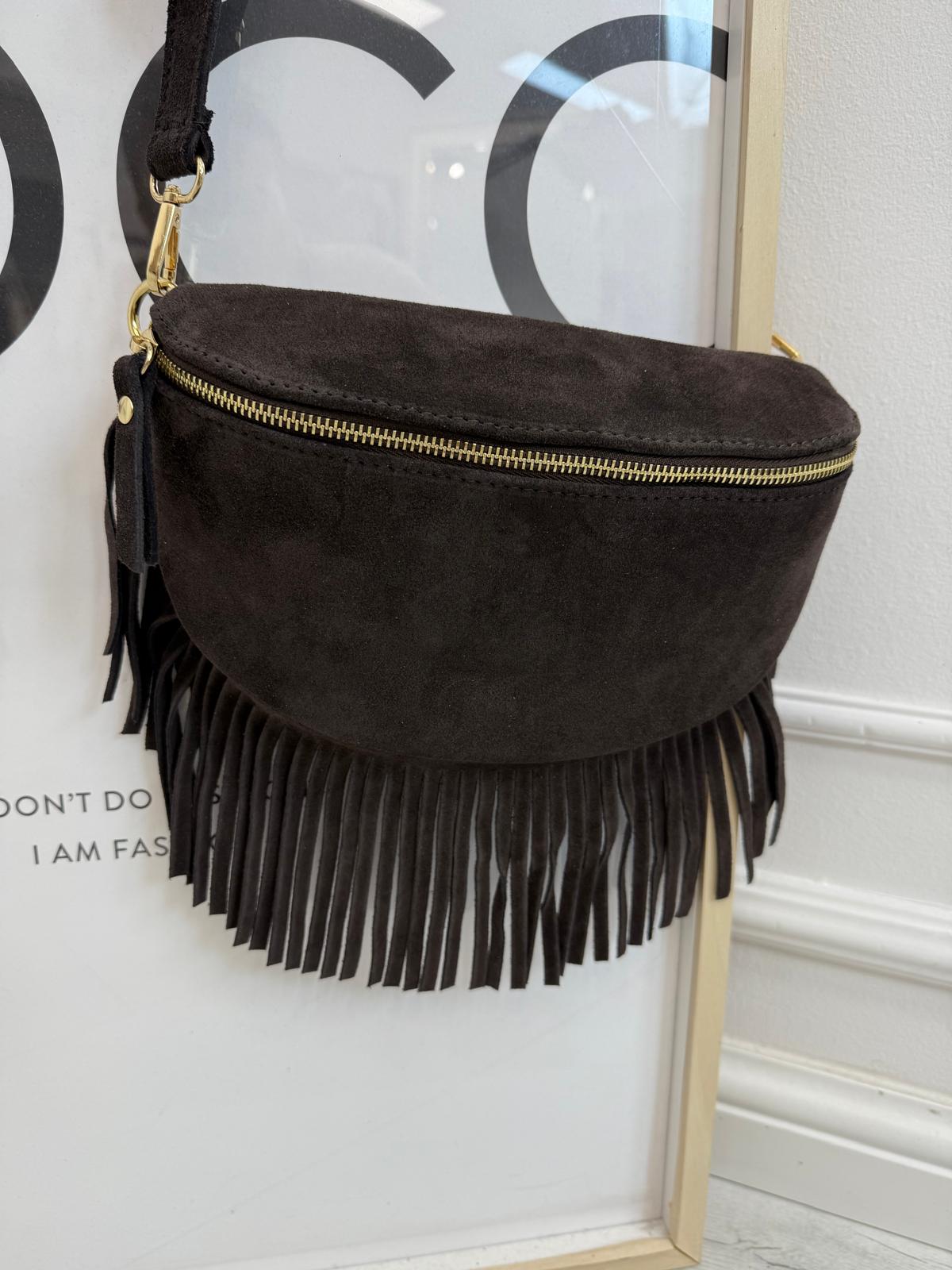 Torebka Skórzana z Frędzlami- Boho 
