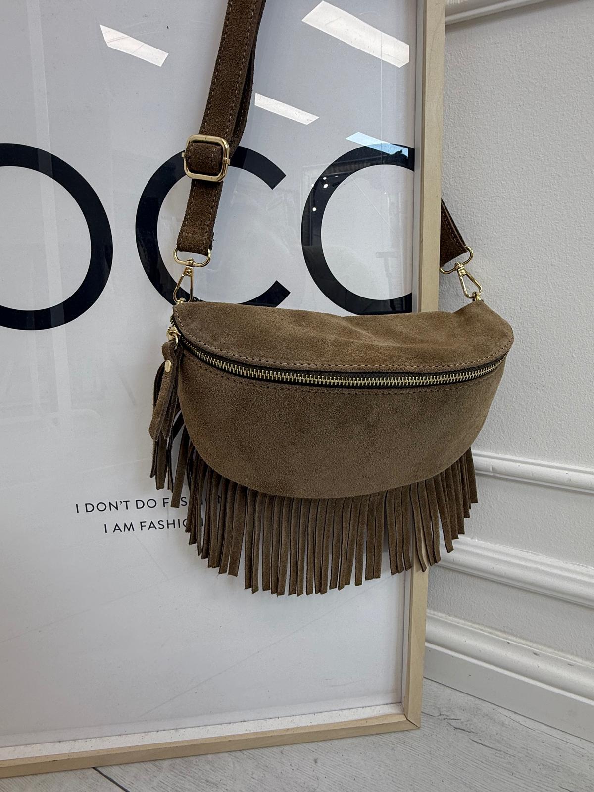Torebka Skórzana z Frędzlami- Boho Fango