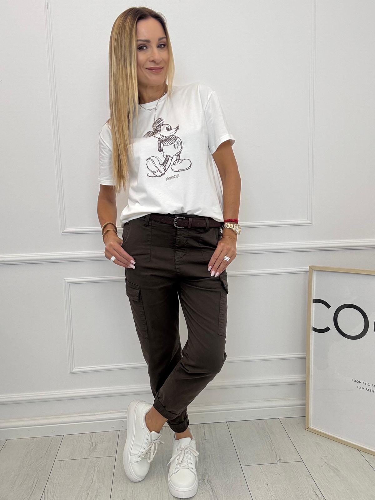 Biała Bluzka T-shirt Nooda Miki