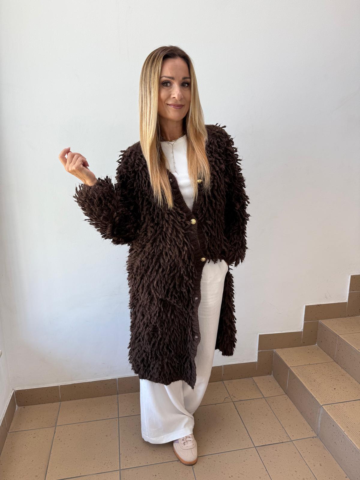 Sweter Kardigan Lama Minouu Czekolada