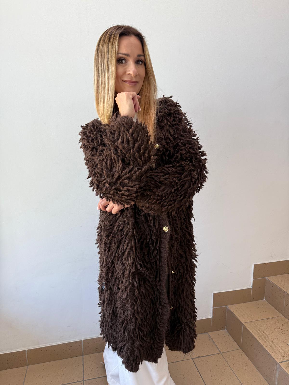 Sweter Kardigan Lama Minouu Czekolada