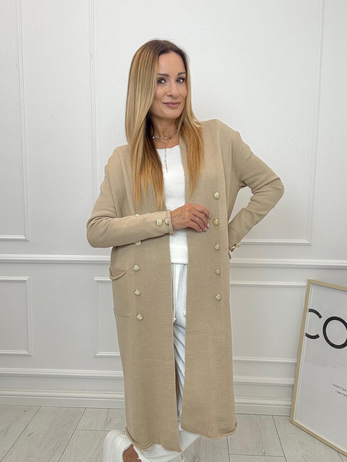 Sweter Cardigan Minouu Generał Beżowy