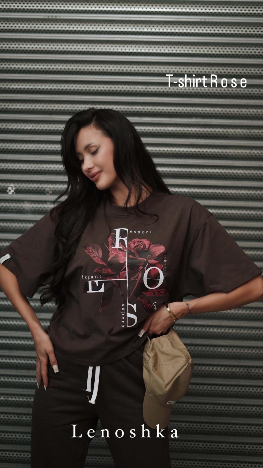Czekolada Bluzka T-shirt Lenoshka Flower