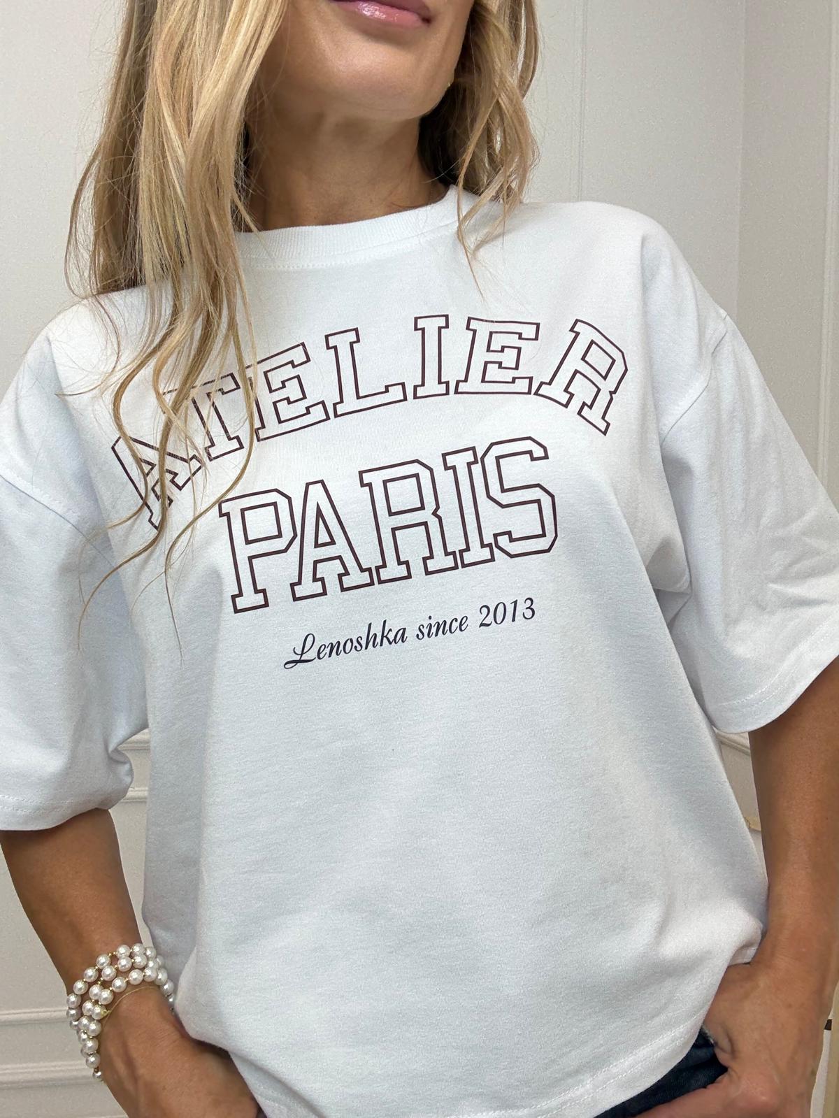 Biała Bluzka T-shirt Atelier Paris Lenoshka