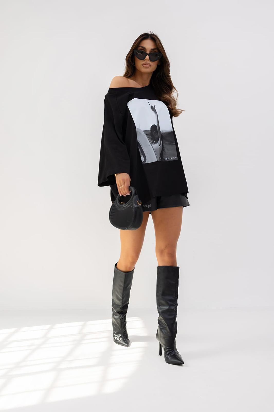 Czarny Damski T-Shirt Miss City Official (Summer)