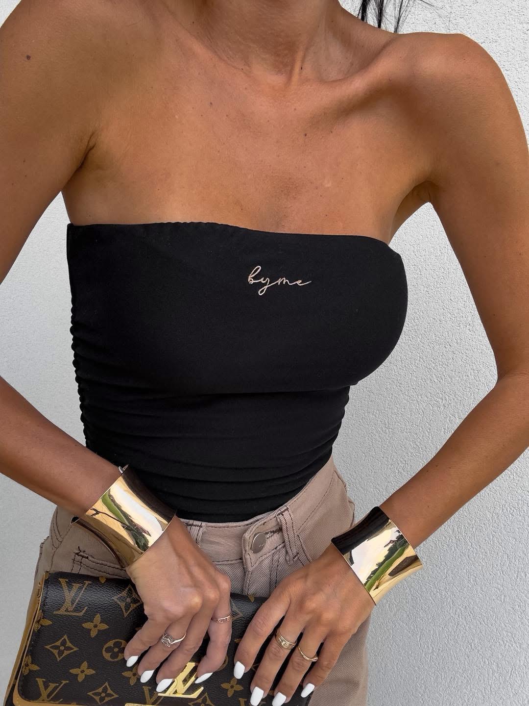 Czarna Bluzka Top By Me