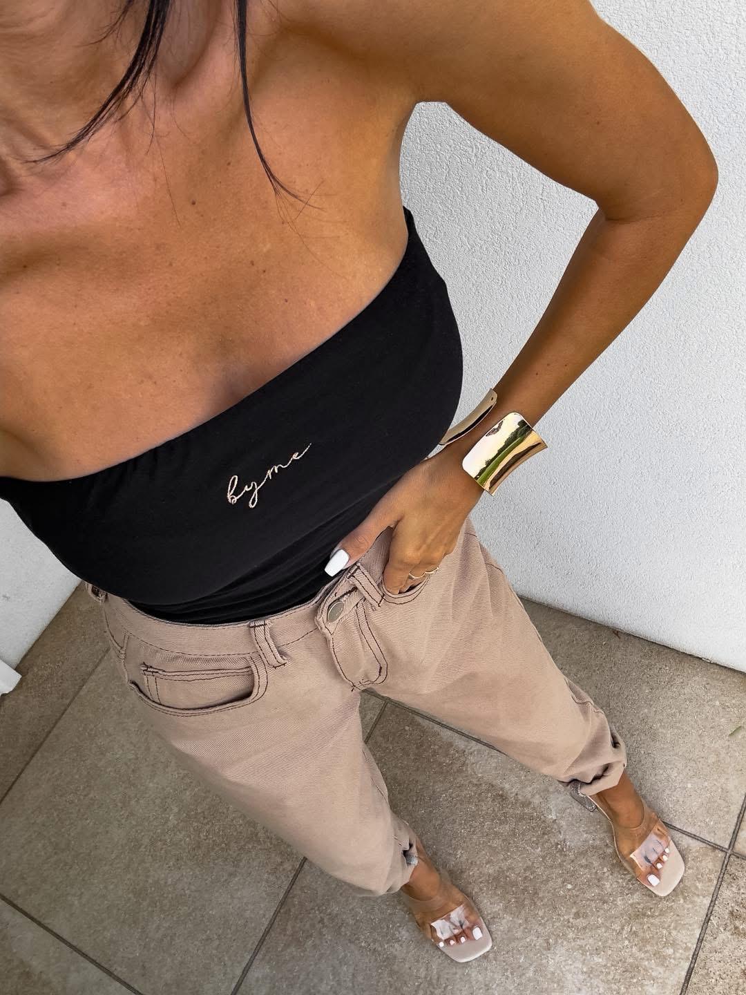 Czarna Bluzka Top By Me