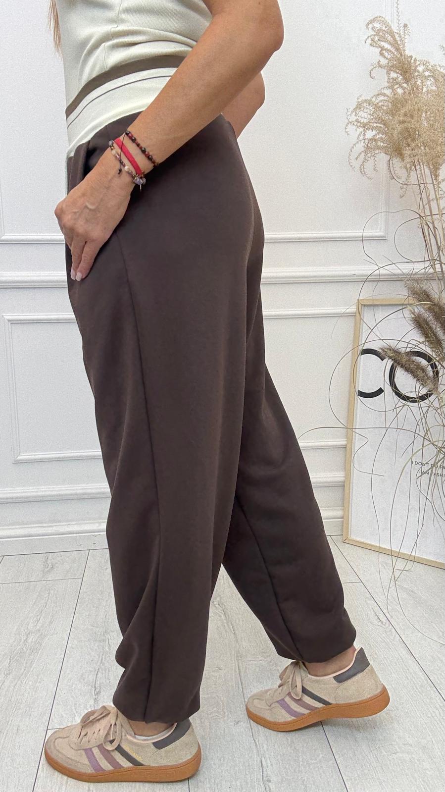 Czekolada Spodnie Baggy z Gumą Minouu