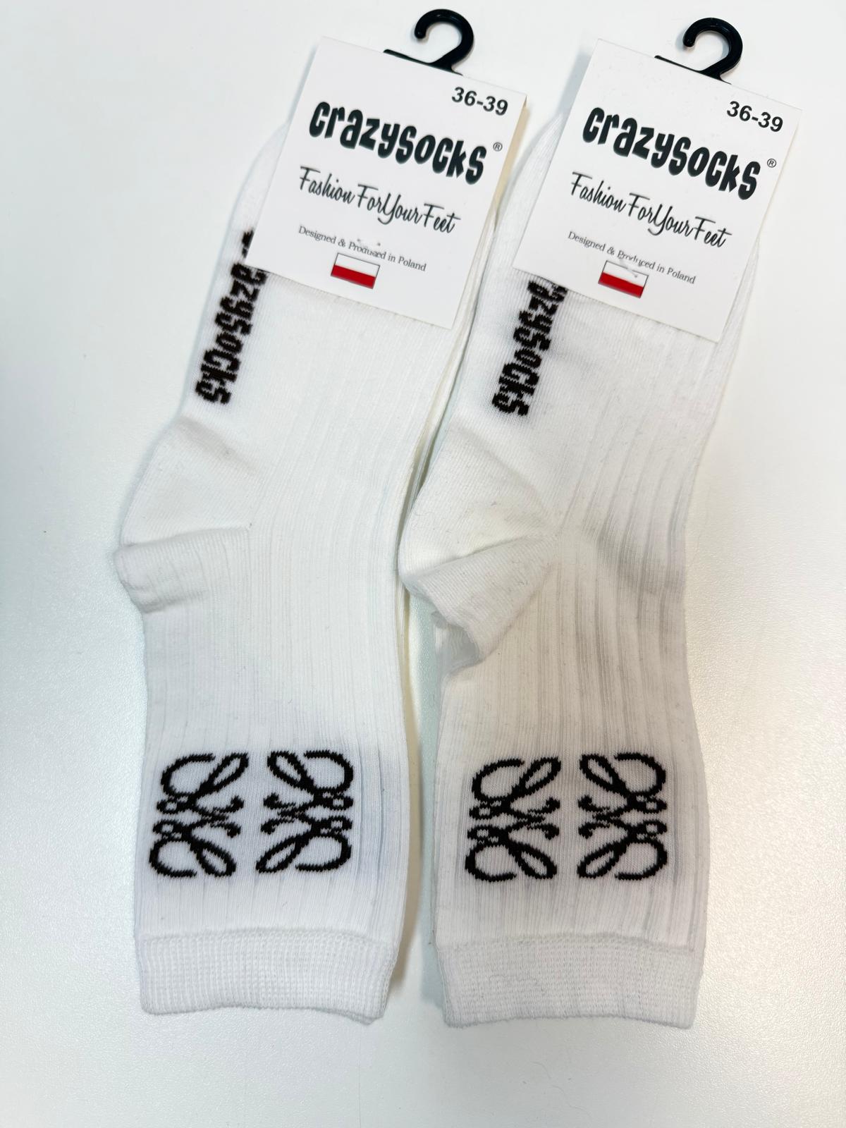 Skarpetki CrazySocks Białe