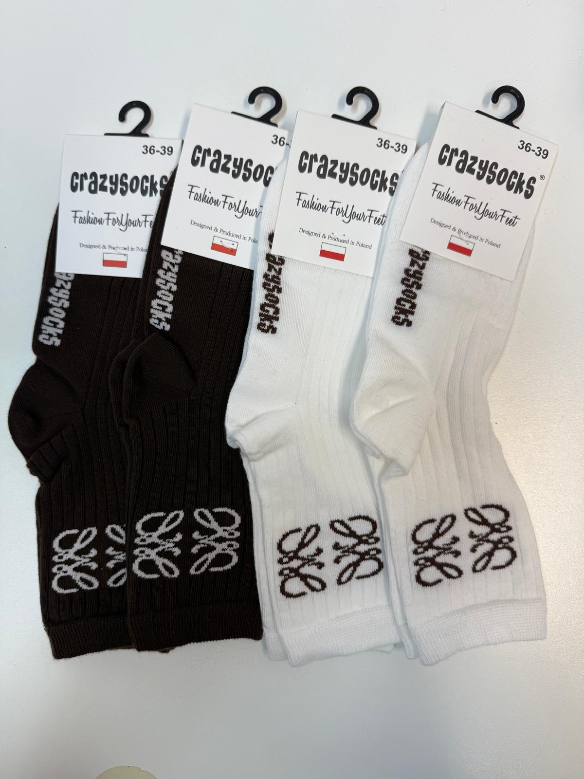Skarpetki CrazySocks Białe