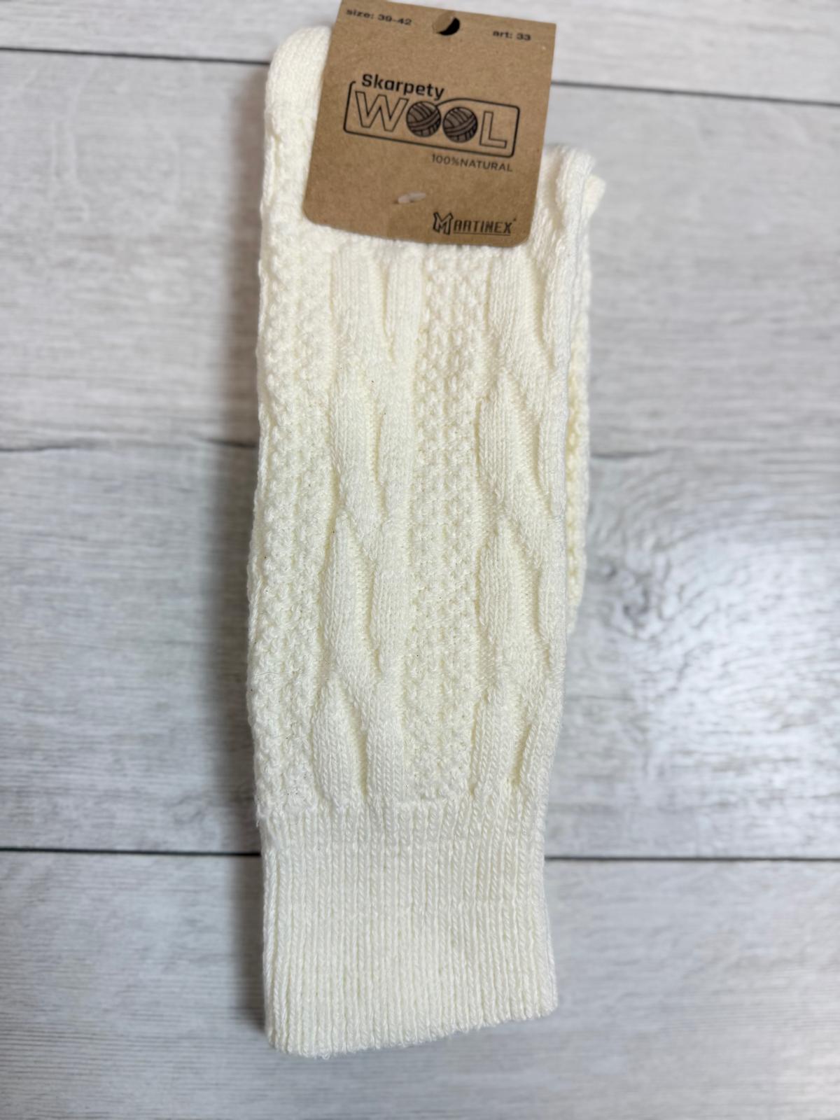 Skarpetki WOOL ŚMIETANA 