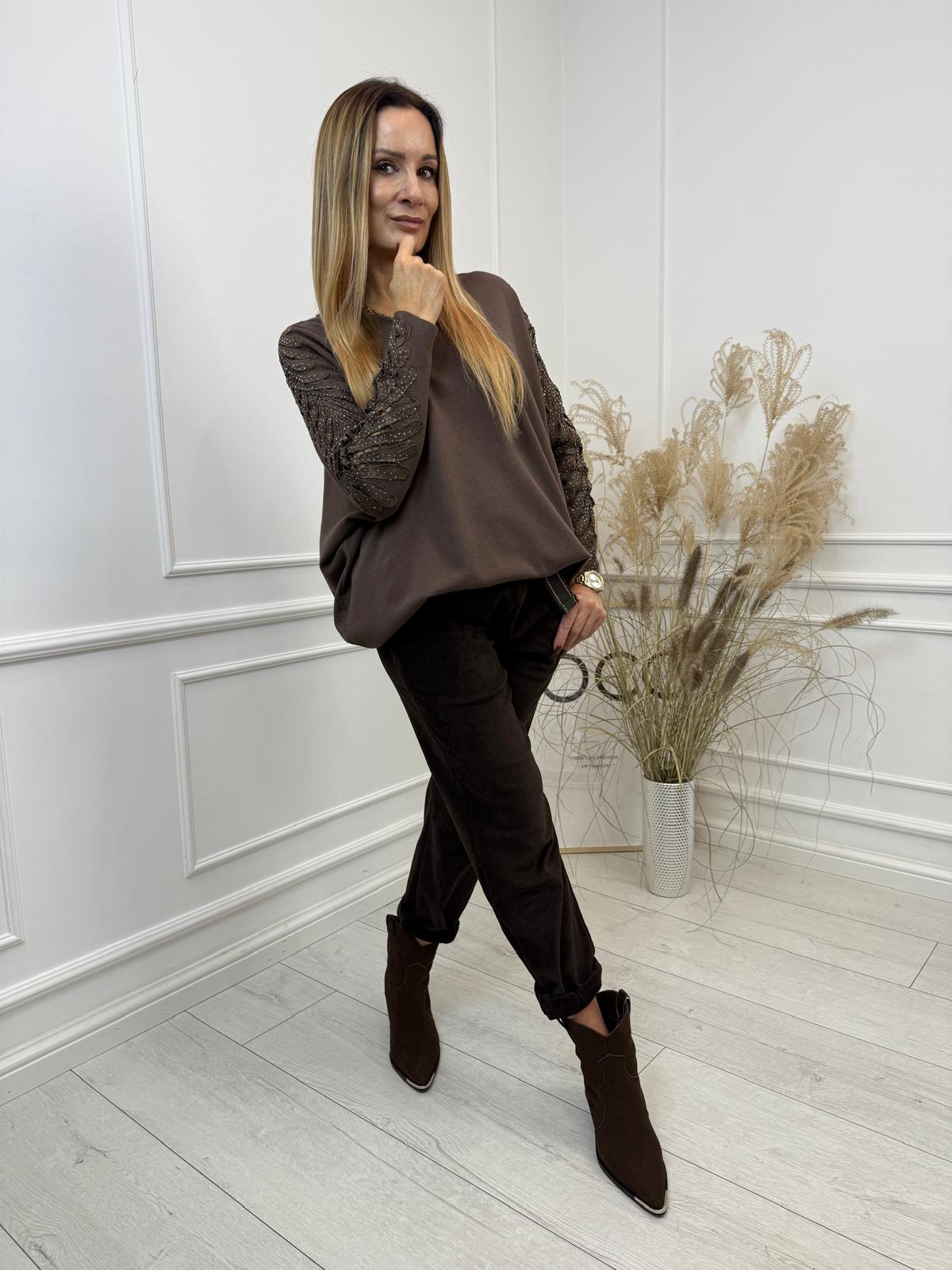 Sweter Czekoladowy Oversize Lamiar