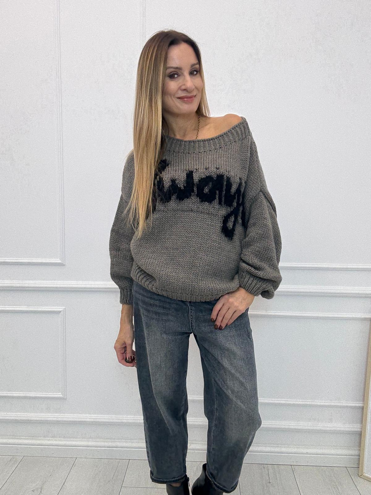  Różowy Sweter Minouu ALWAYS Kamienny
