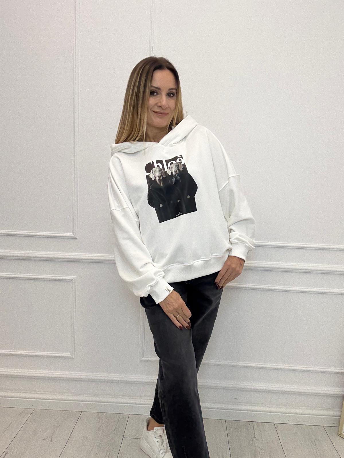 Biała Bluza Nooda CHLOE