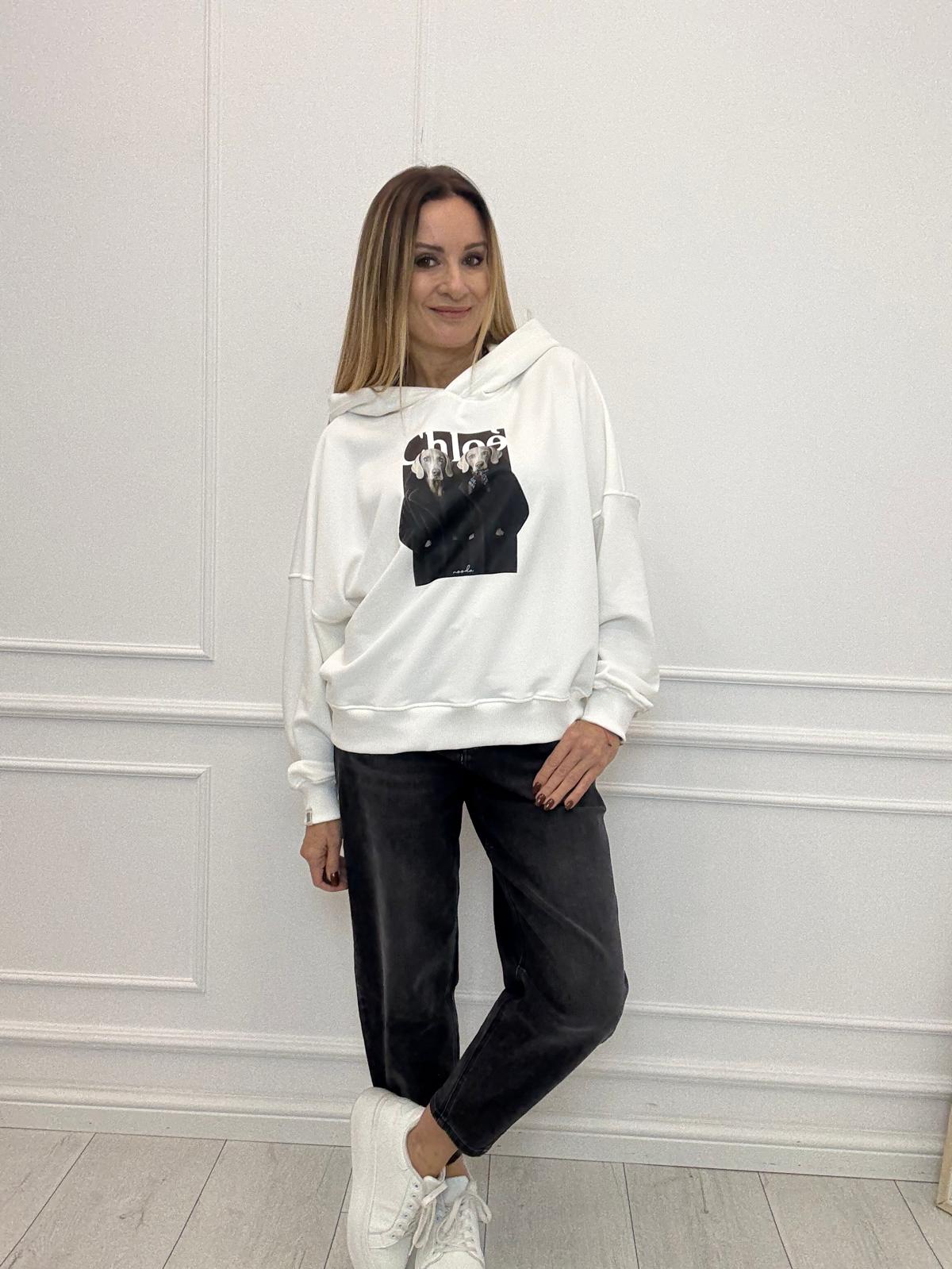 Biała Bluza Nooda CHLOE