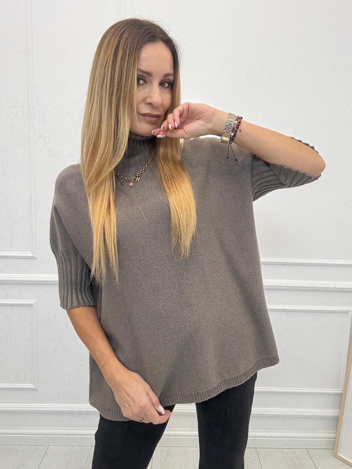 Sweter Golf na Krótki Rękaw Fango 