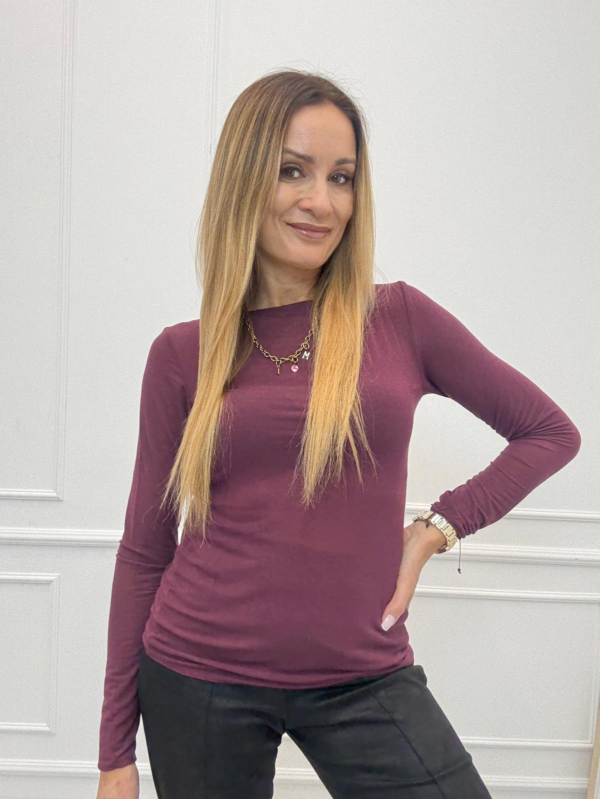 Wino Kaszmirowa Bluzeczka Misto Cashmere