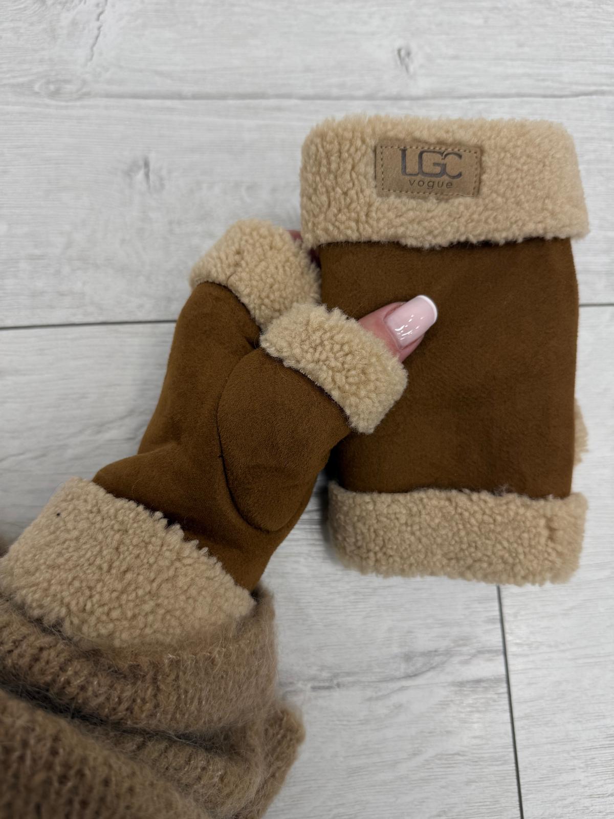 Karmel Rękawiczki Bez Palców LGC Vogue