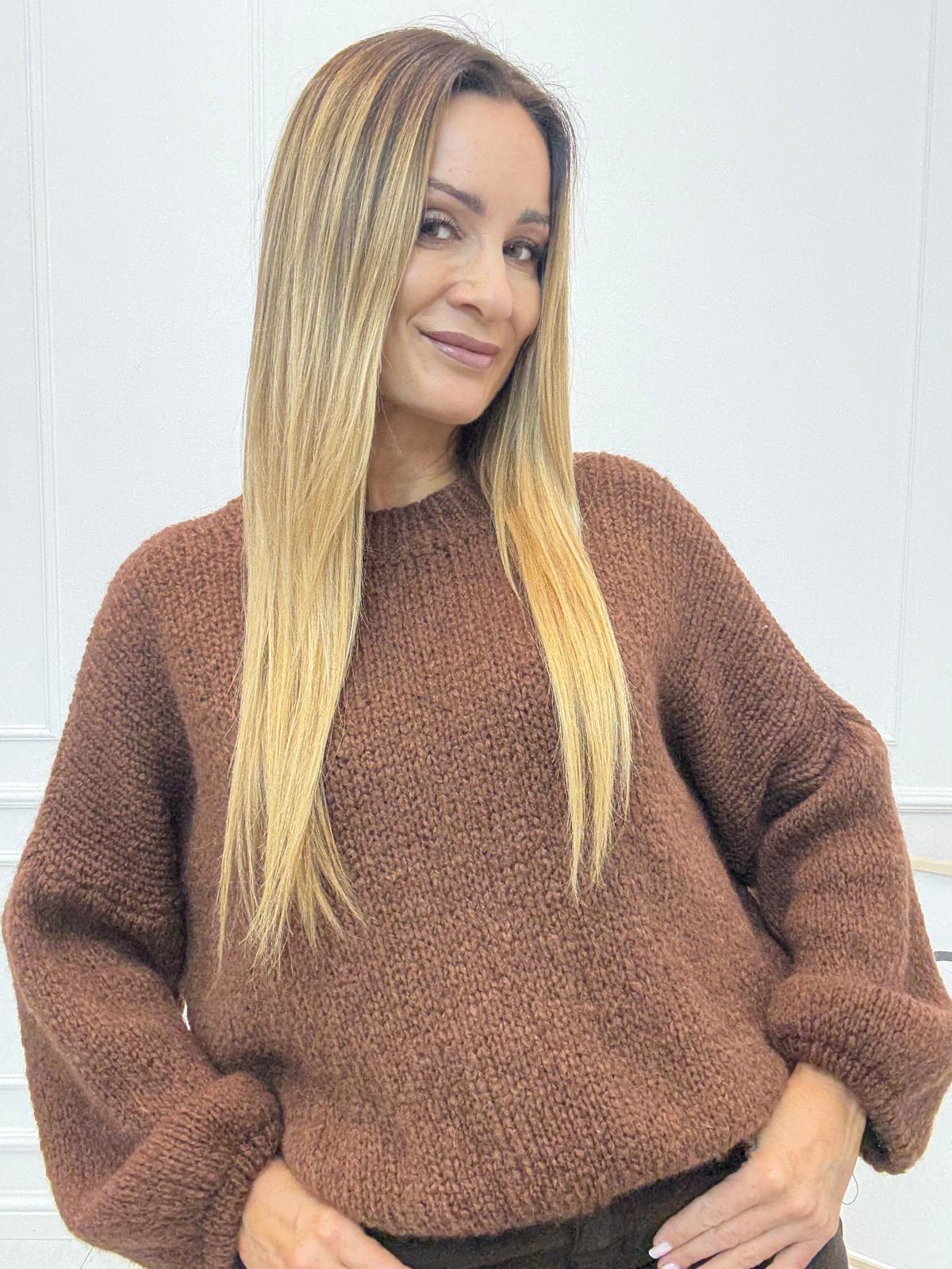 Sweter Moher Karmelowy