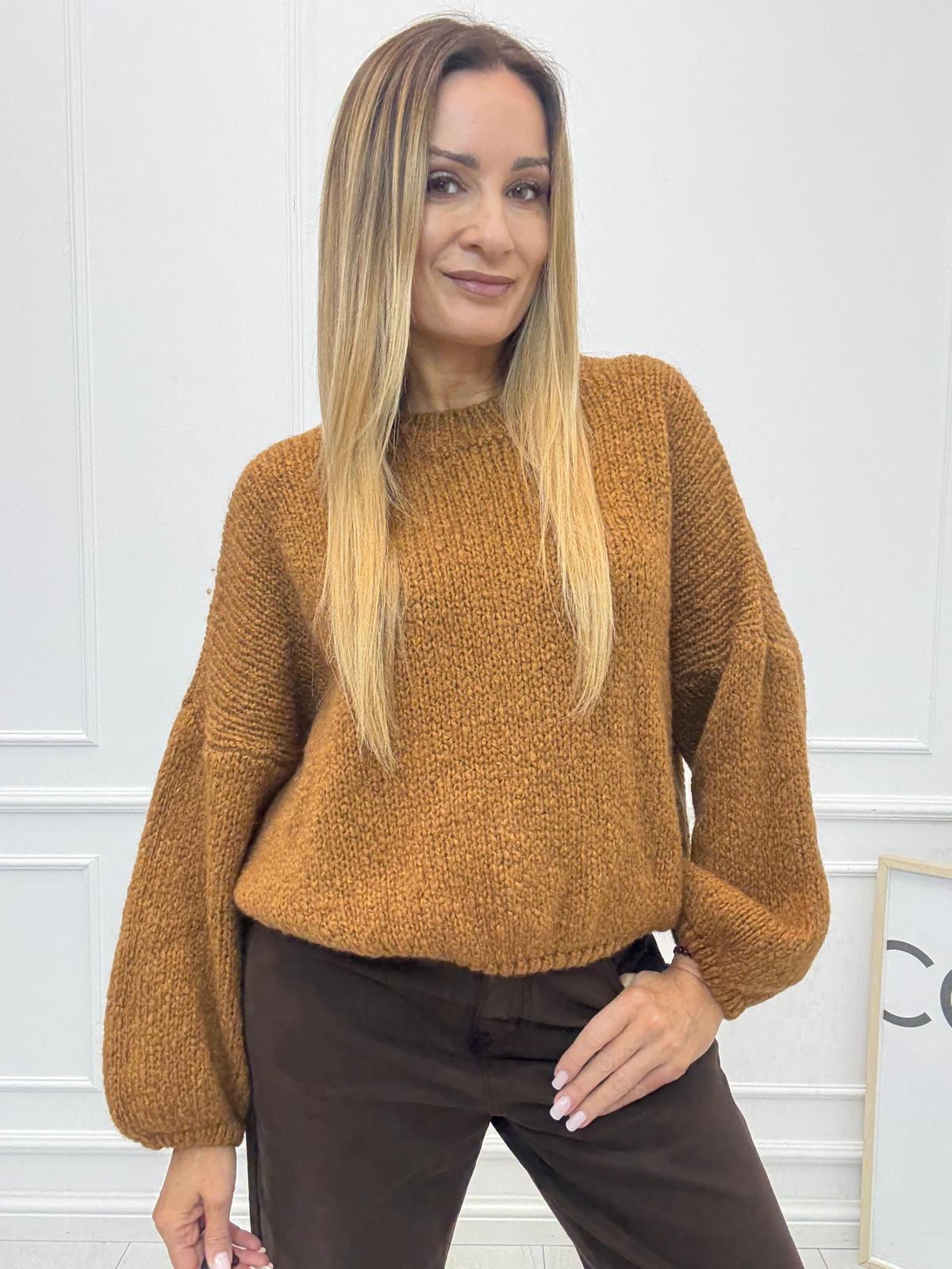 Sweter Moher Karmelowy