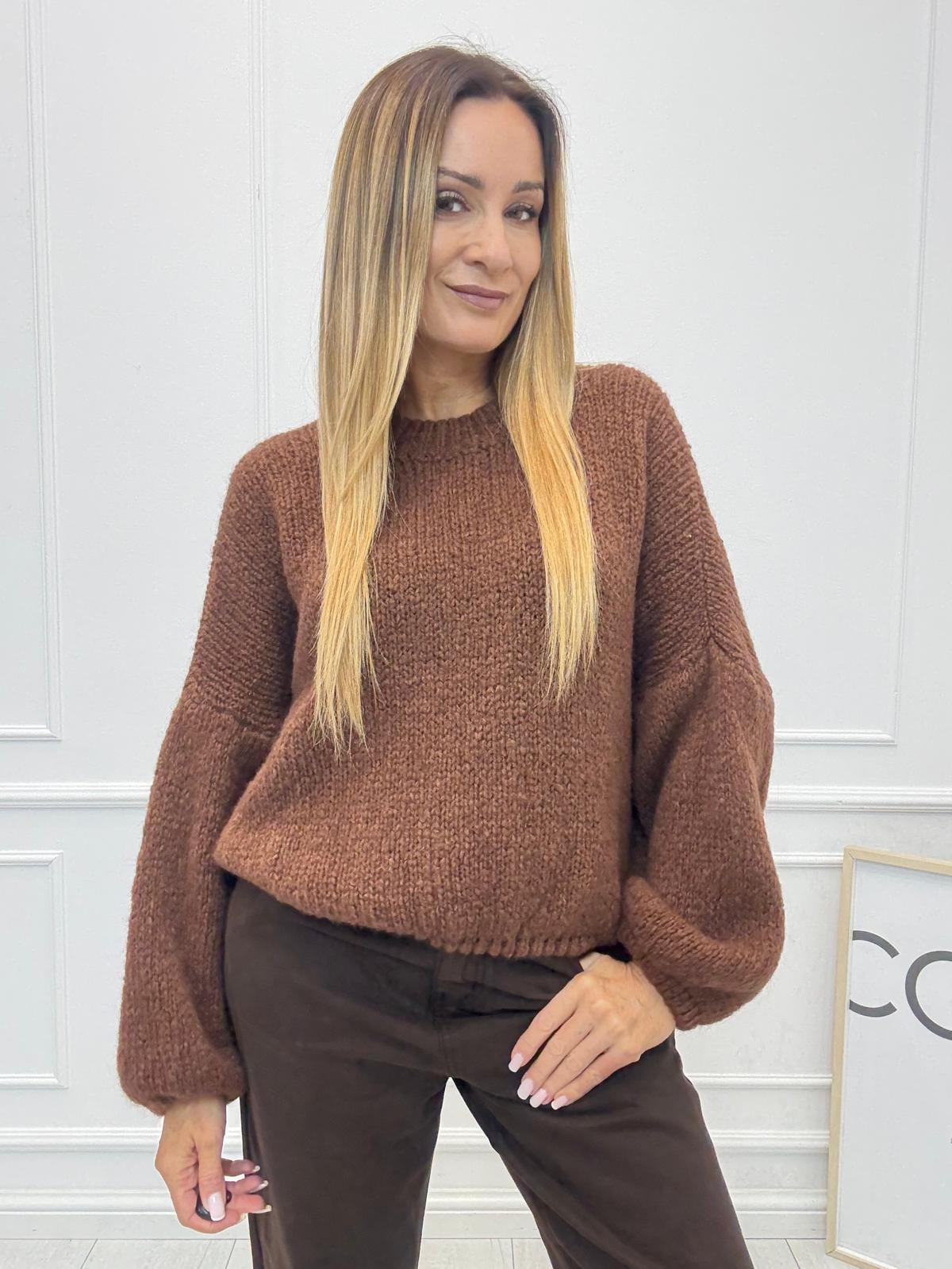 Sweter Moher Karmelowy