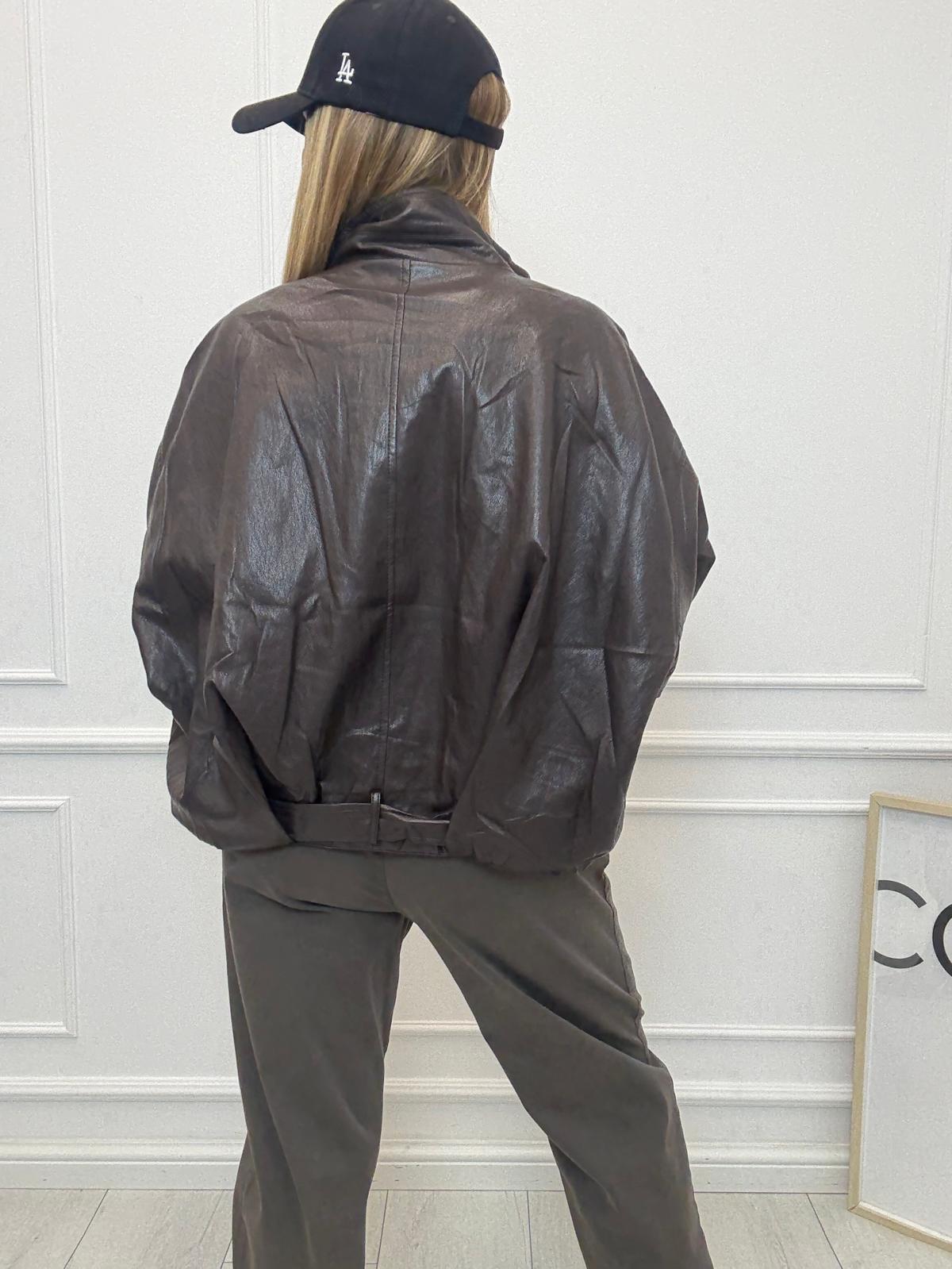 Viralowa kurtka z Miękkiej Eco Skóry