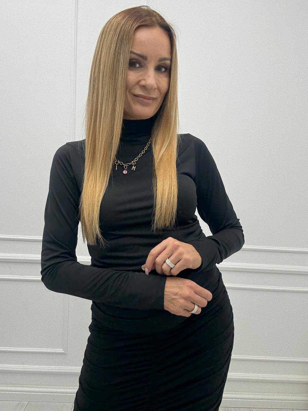 Czarny Golf Bluzka Minouu Basic 