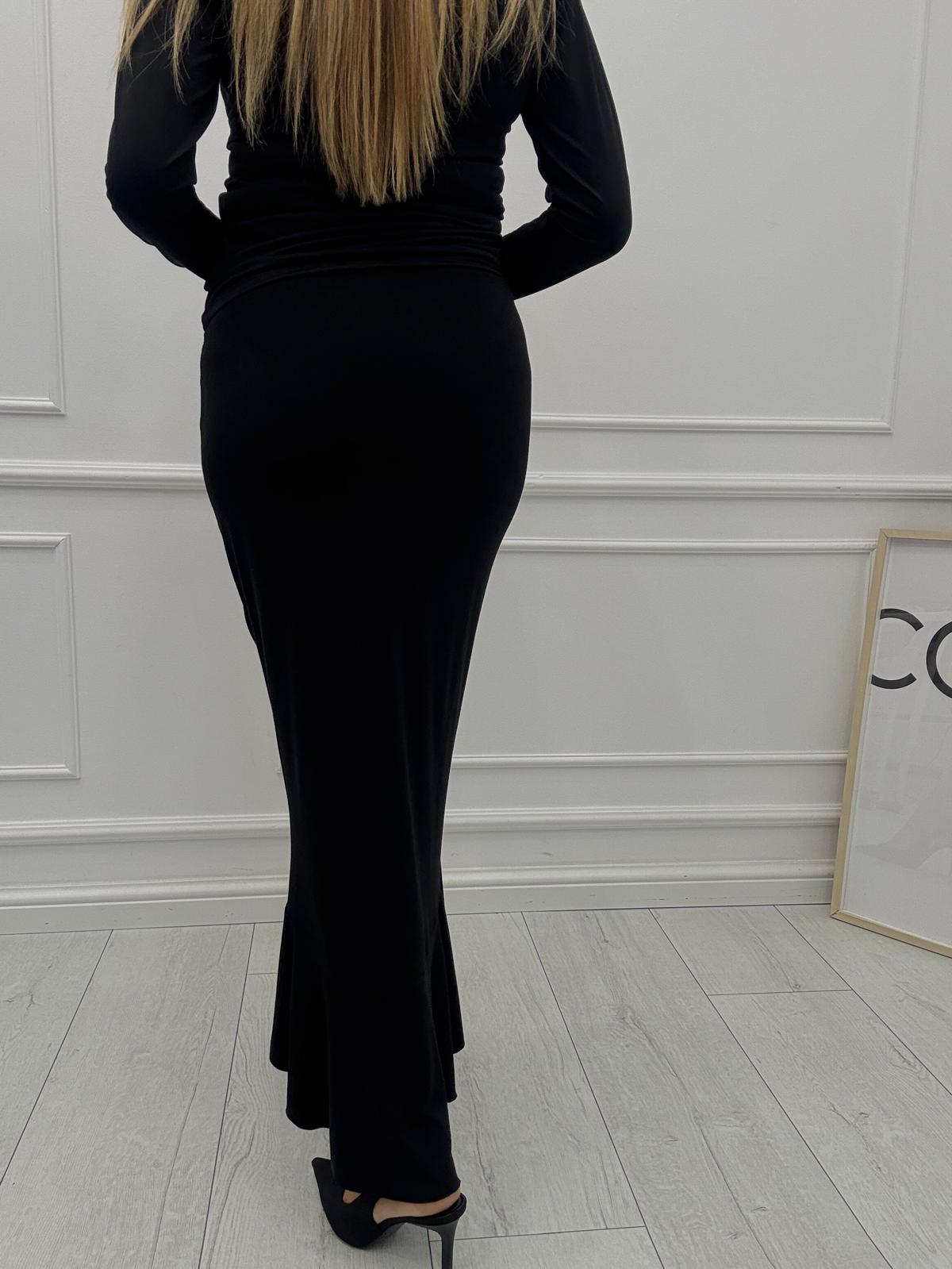 Czarna Bambusowa Spódnica Syrenka Minouu 