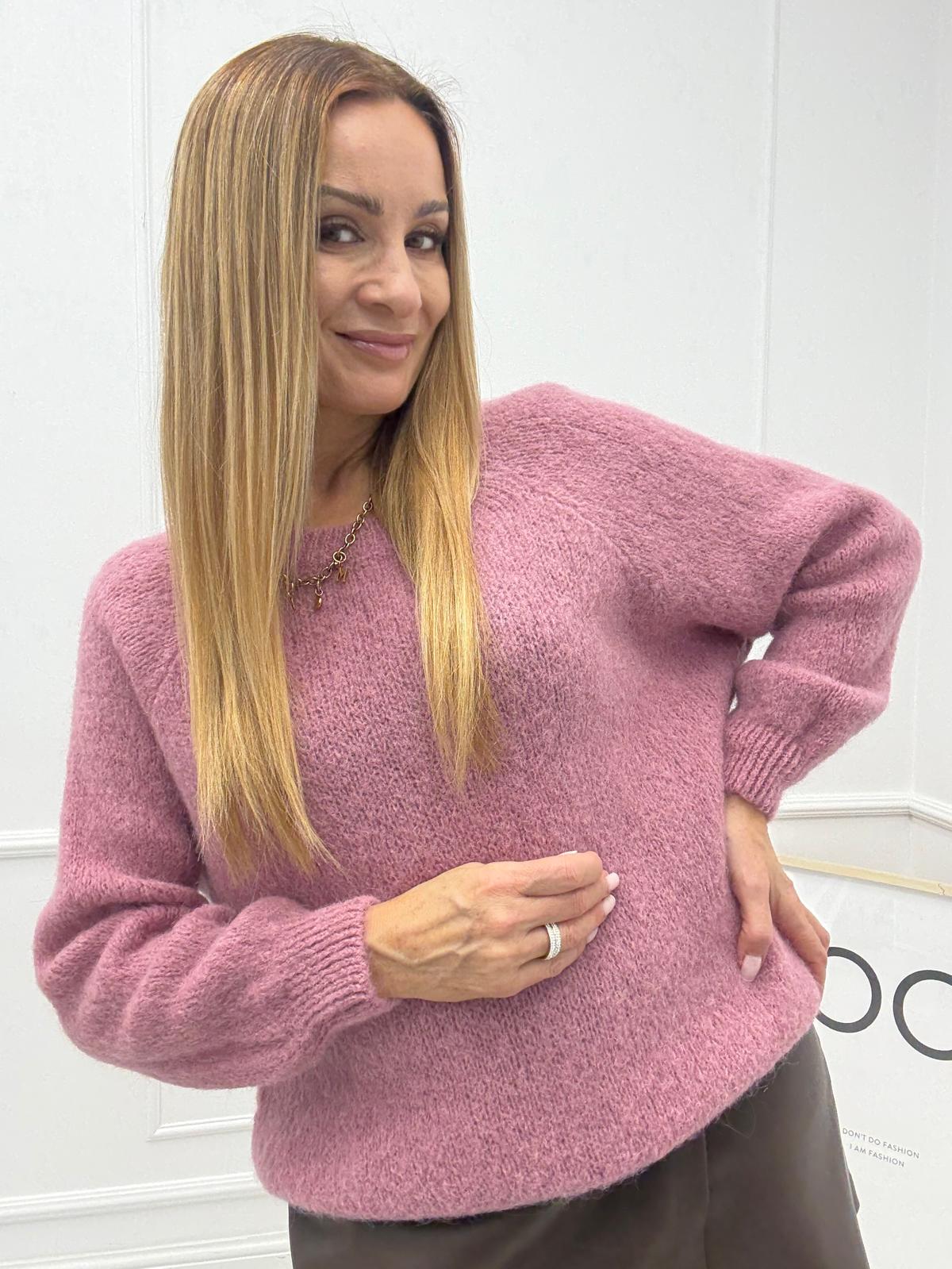 Baby Alpaka Sweter Stłumiony Róż