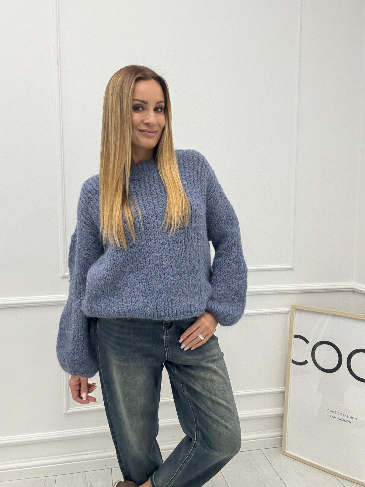 Jeansowy Sweter Minouu Bombka