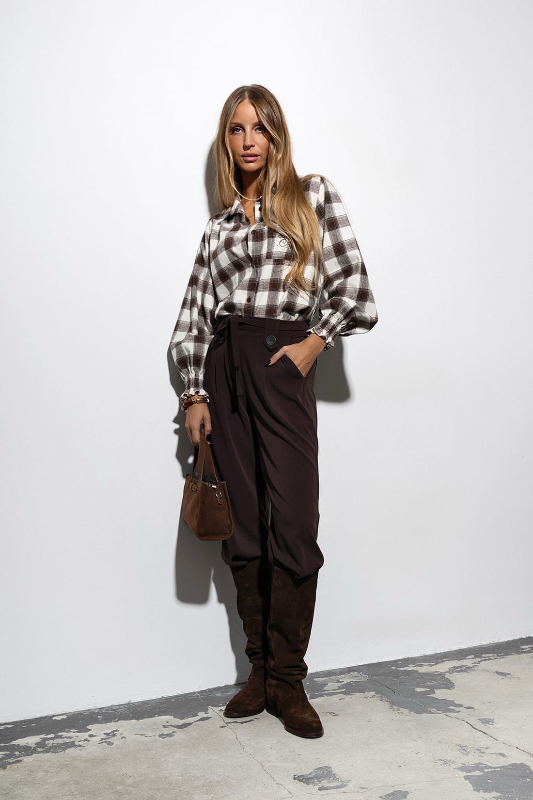 Luźne Spodnie Czekolada Xana