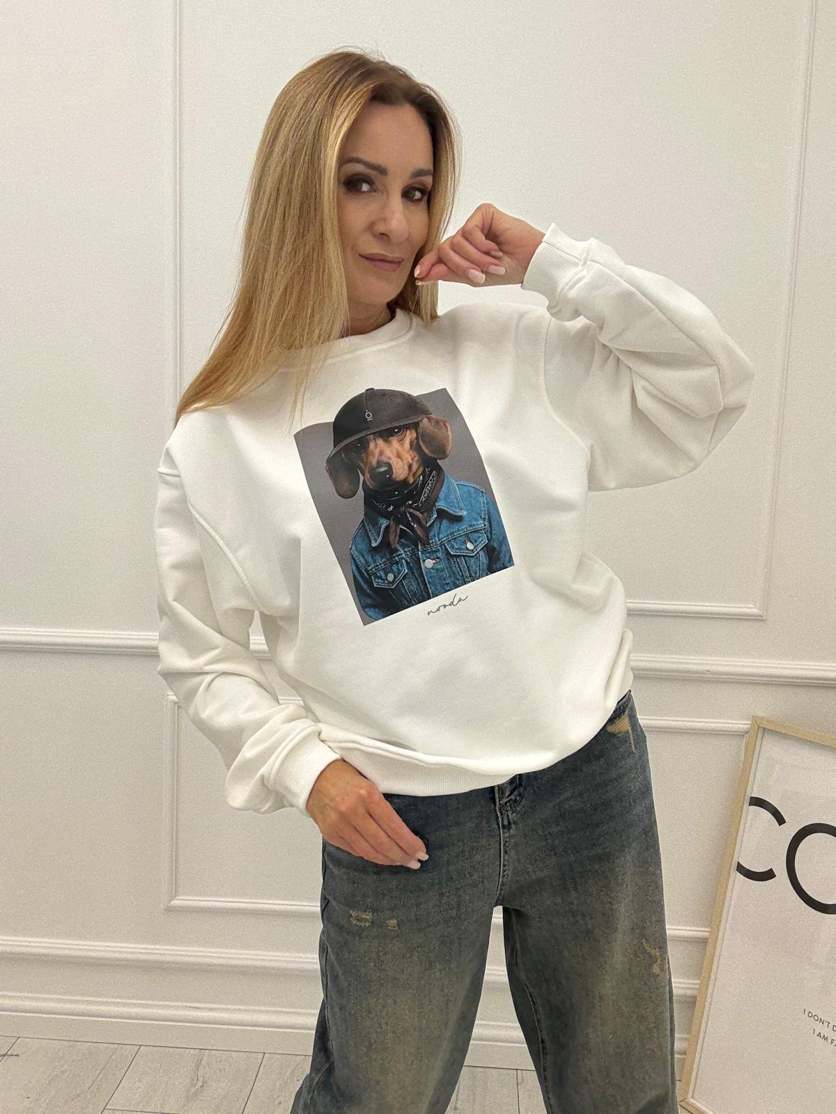  Bluza Nooda Jamnik Kolor Biały