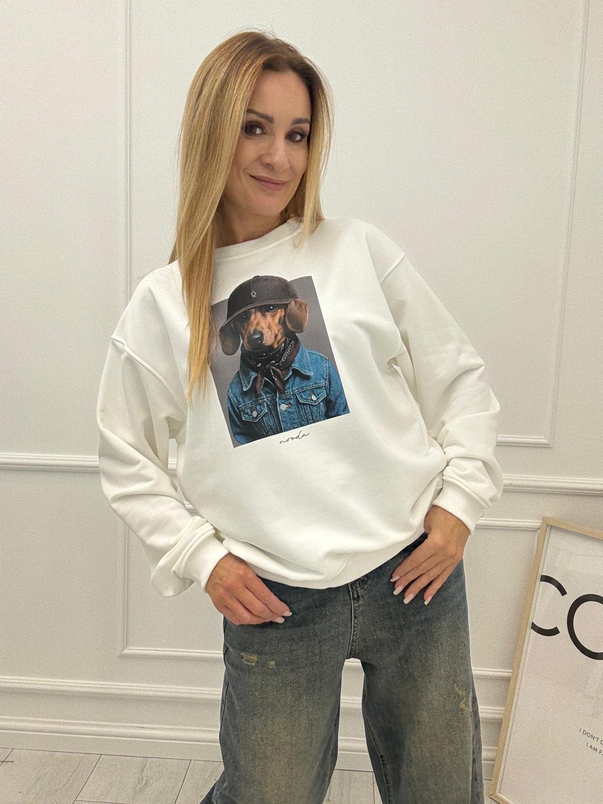  Bluza Nooda Jamnik Kolor Biały