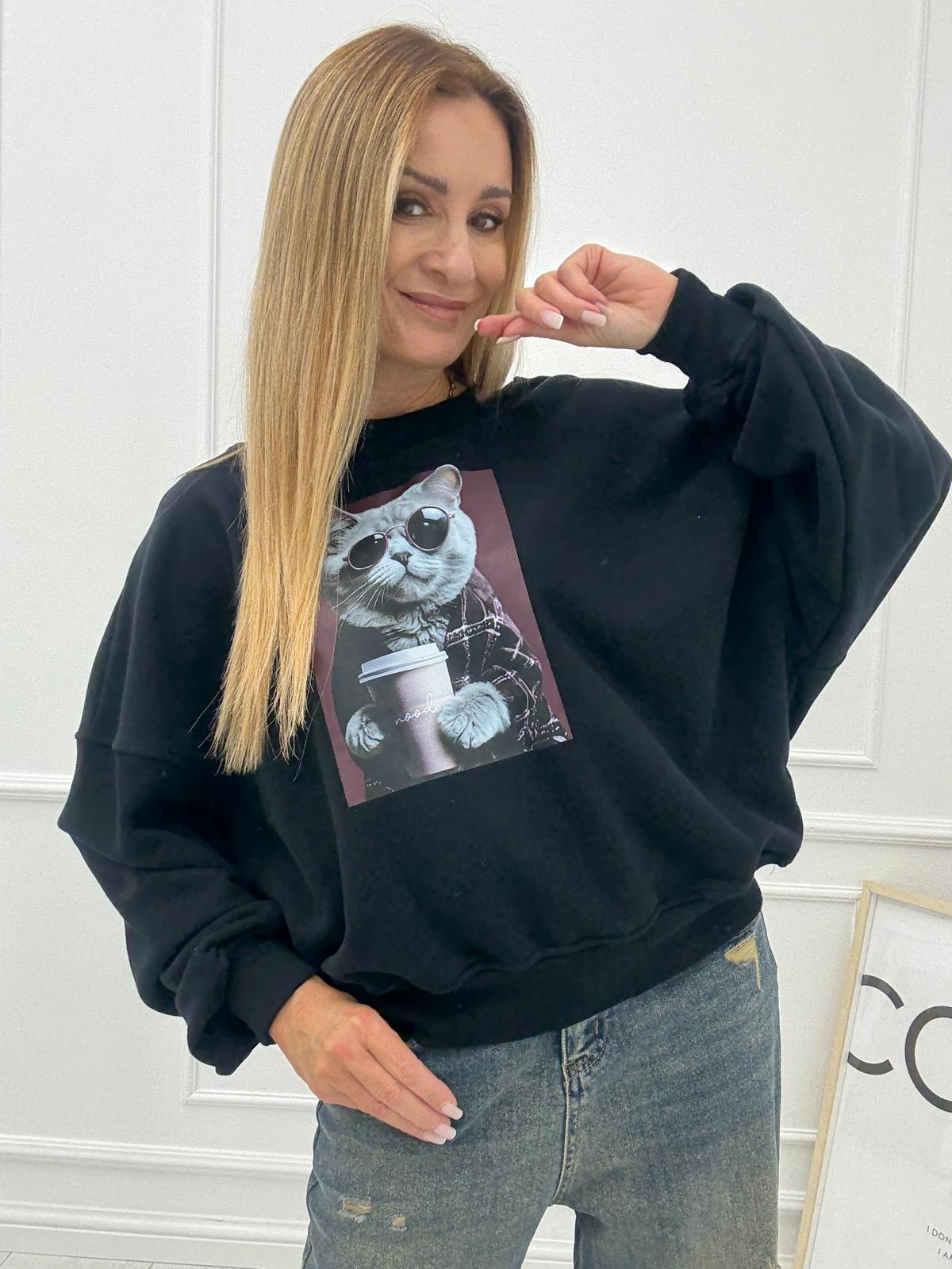 Czarna, Bluza Nooda Kot