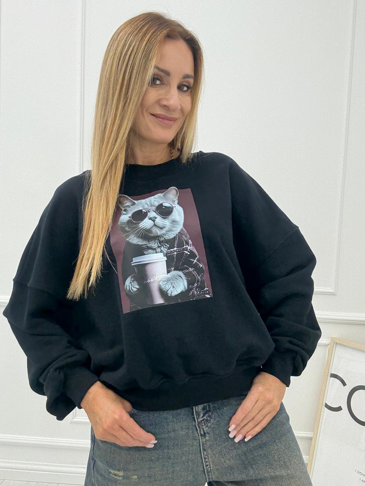 Czarna, Bluza Nooda Kot