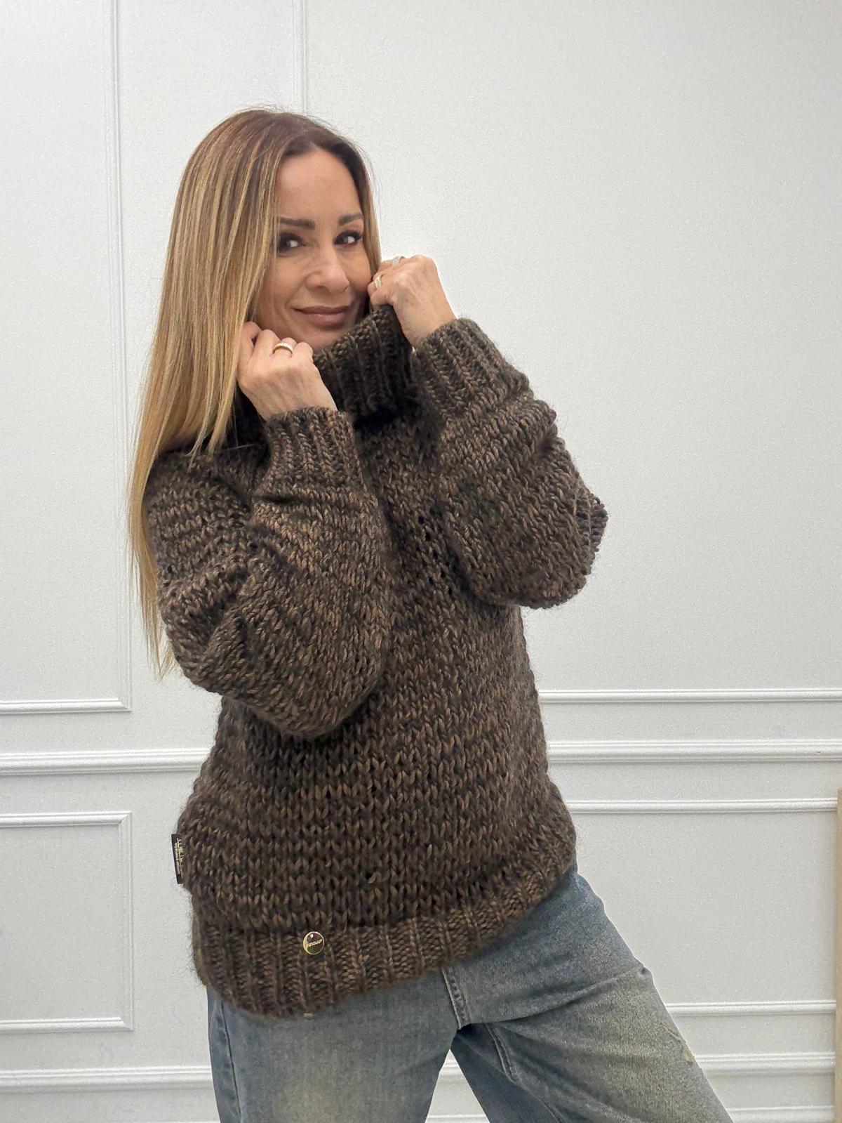 Sweter Minouu Golf Czekolada