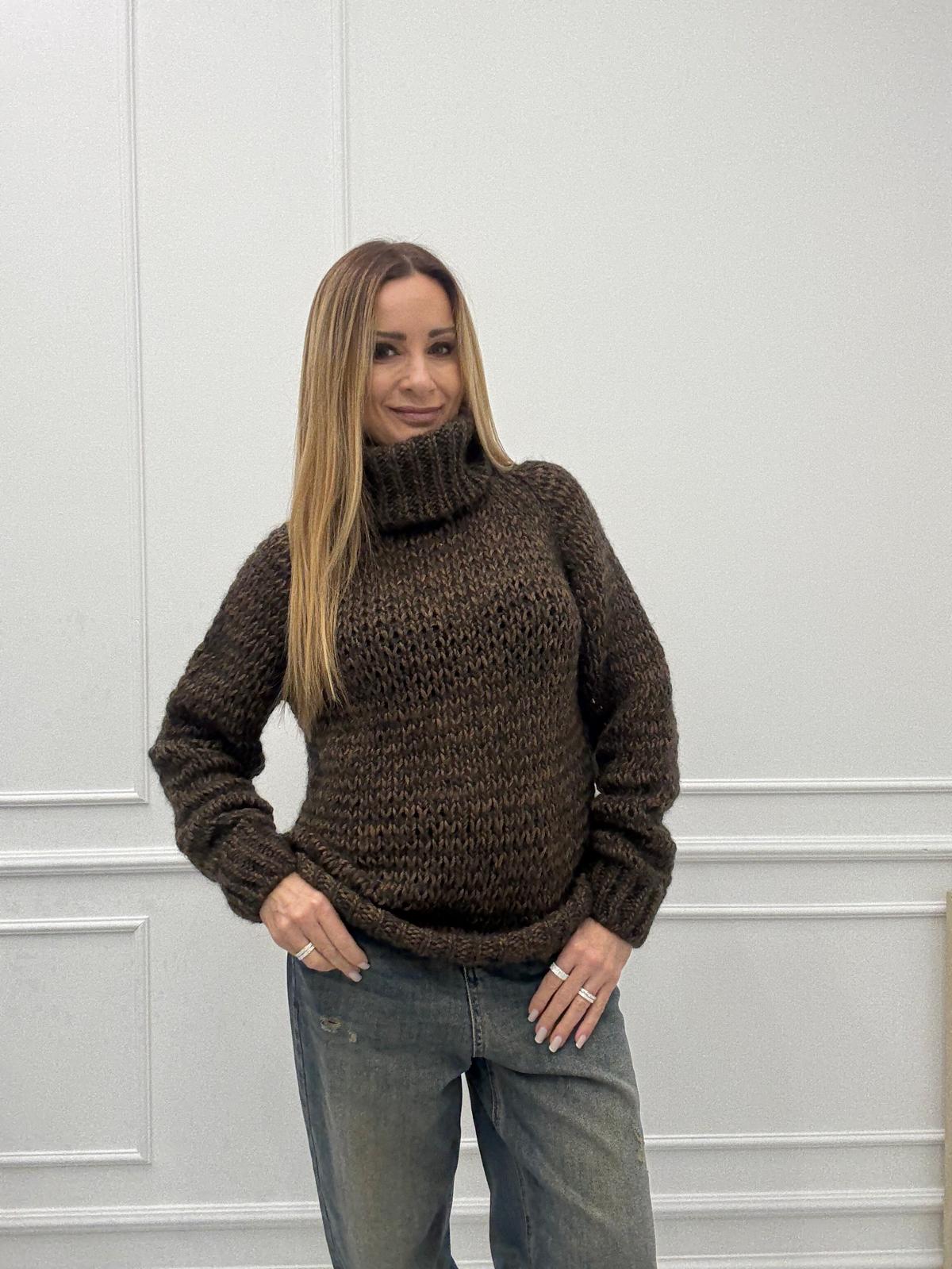 Sweter Minouu Golf Czekolada